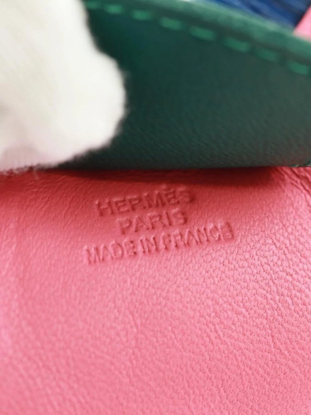 HERMES Rodeo Charm Clan PM Leather Pink Auth 163213M - Picture 13 of 14